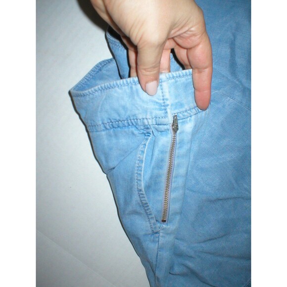 $198 Womens NWT W Worth New York Deim Skort Shorts Skirt 8 Blue Light Wrap Nice - Picture 5 of 7